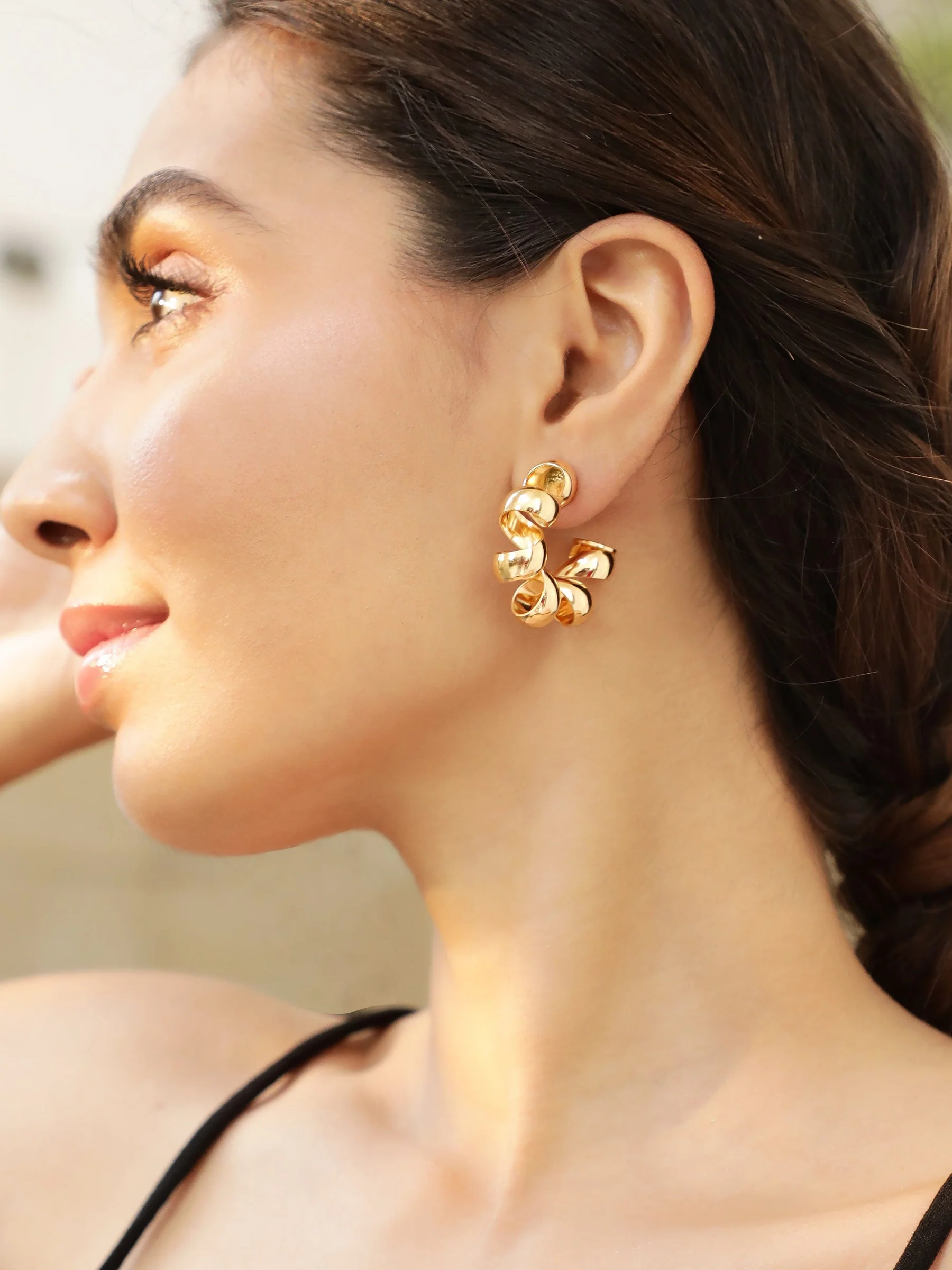 rubans-voguish-gold-plated-twisted-half-hoop-earrings-earrings-35665940873390